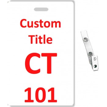 Custom Printed Numbered PVC Badges + Strap Clips - 10 pack